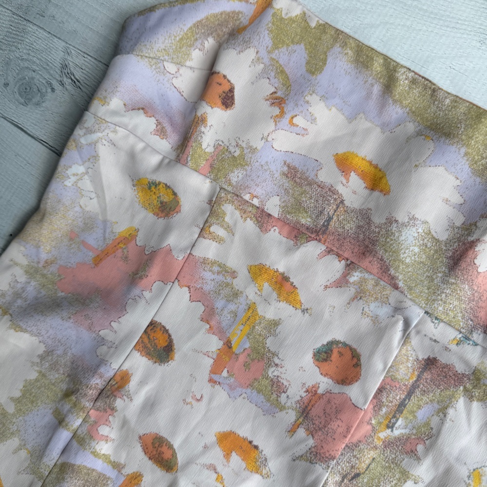 Urban Outfitters Satin Graphic Floral Print Dress S - Picture 3 of 7